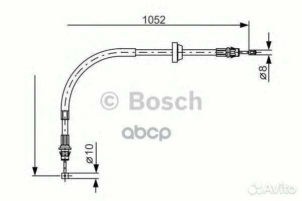 1 987 477 186 трос ручника передний Ford Trans