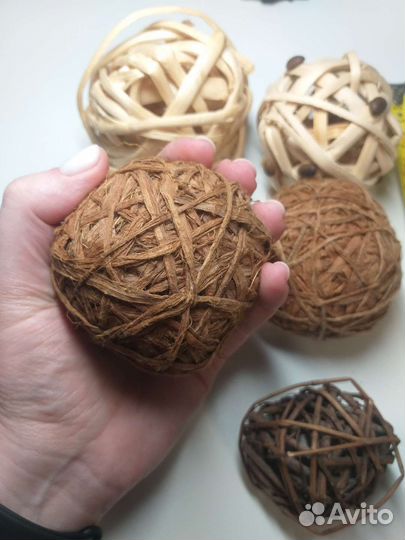 Шары для декора из природных материалов