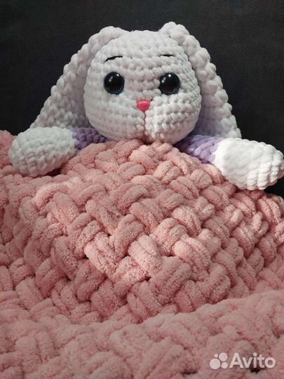 Плед детский вязаный ручная работа