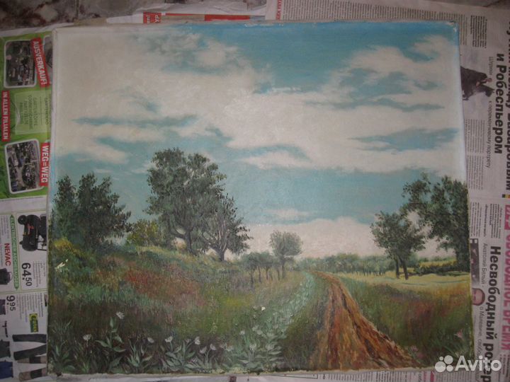 Пейзаж R. rier масло холст 1960-е гг Германия