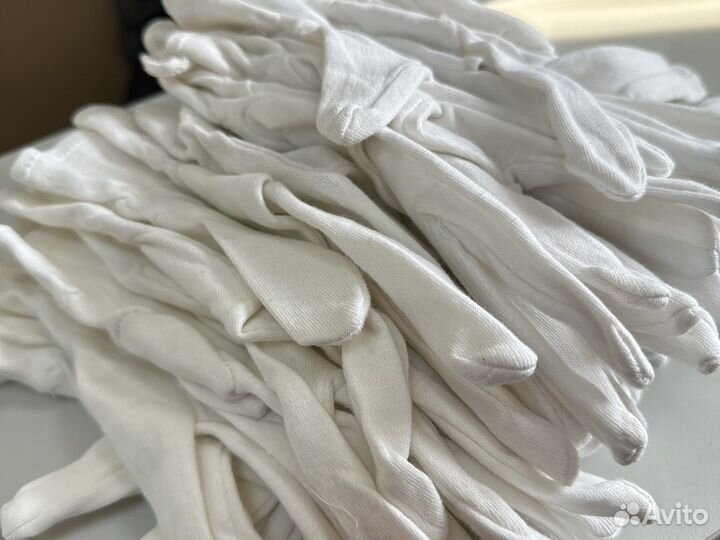 Перчатки белые 100 хлопок Атом