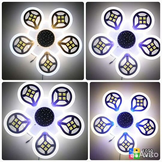 Люстра потолочная светодиодная с пультом