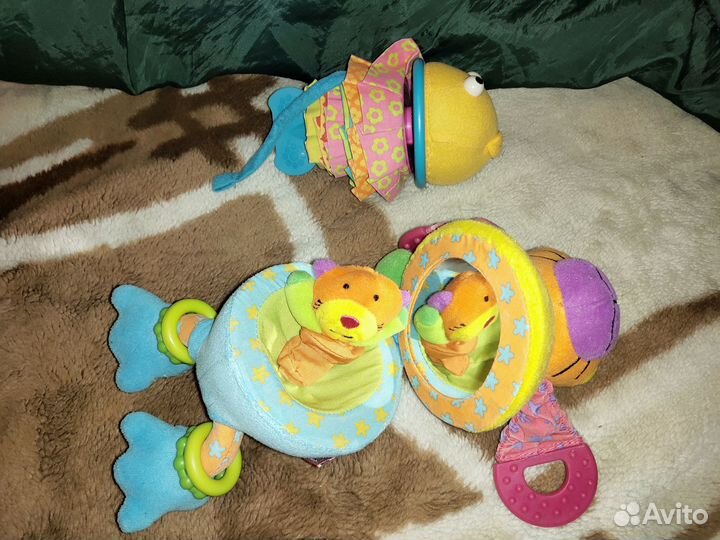 Игрушки Tiny love Тигренок и Рыбка, б/у