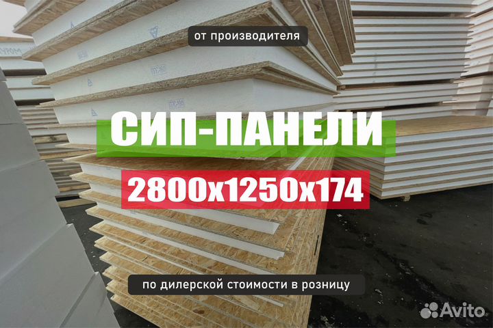 Сип-панель / 1250х2800х174мм