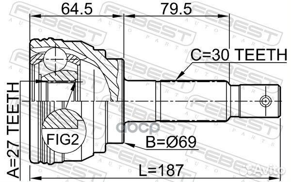 ШРУС 0110-038 0110-038 Febest