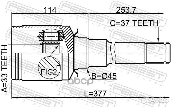 Шрус внутр 1611-251RH Febest