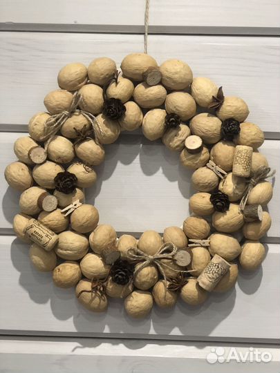 Новогодний венок ручной работы