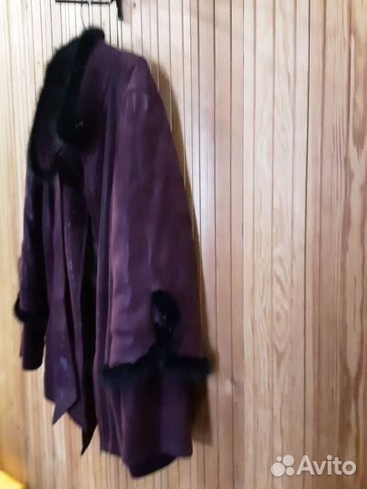 Куртка женская отороченная норкой 50 размер