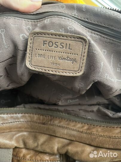 Fossil сумка натуральная кожа