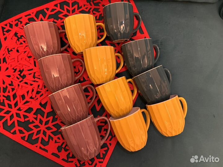 Кружки набор 12 штук новые