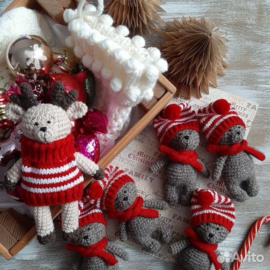 Мишка Тедди. Вязаная игрушка. Ручная работа