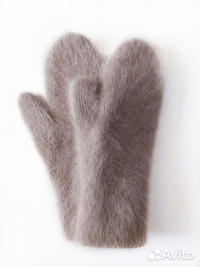 Варежки пуховые двухслойные