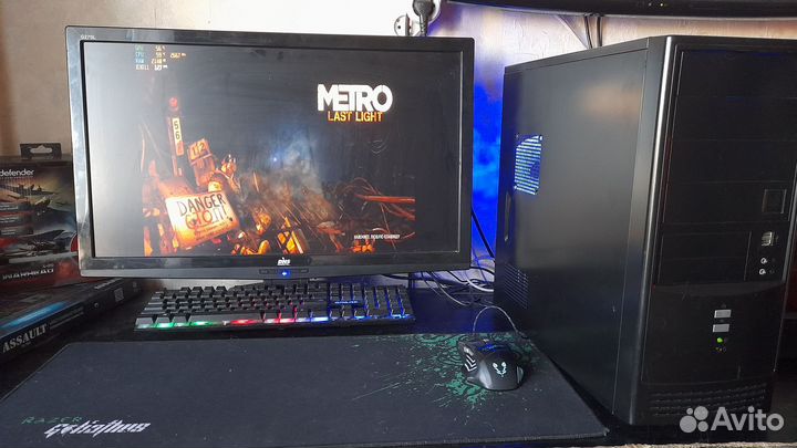 Игровой пк 4ядра/8гб/ssd/GTX 550 Ti + монитор