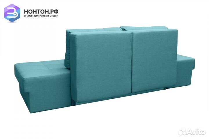 Диван еврокнижка Толедо бирюзовый