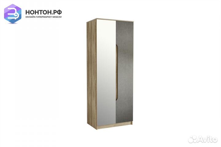 Шкаф 2-х створчатый Прайм дуб каньон / лофт графит