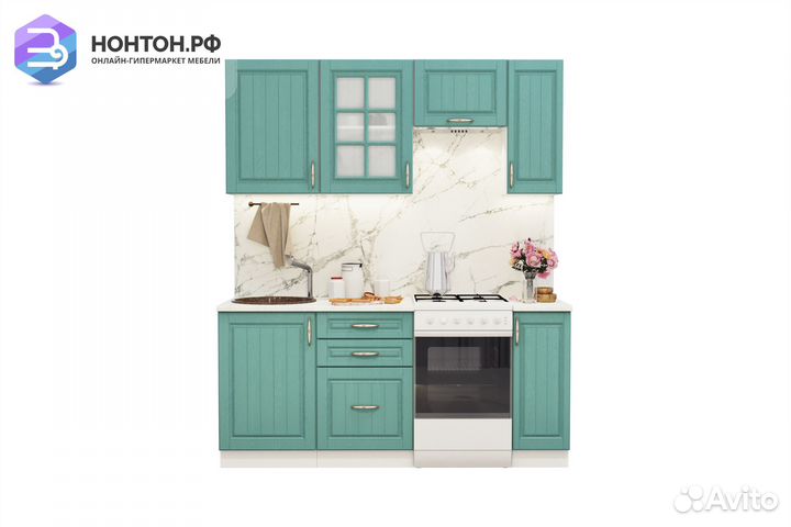 Кухня Лондон 1.8 м дуб изумруд