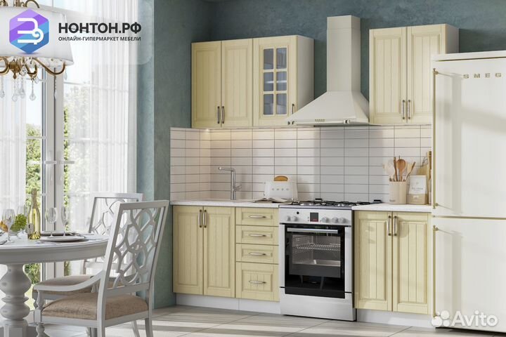 Кухня Лондон 1.6 м дуб крем