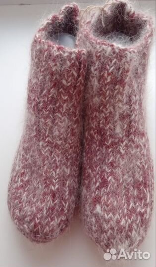 Носки вязаные из собачьей шерсти