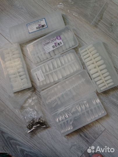 Набор гелевые типсы для наращивания ногтей