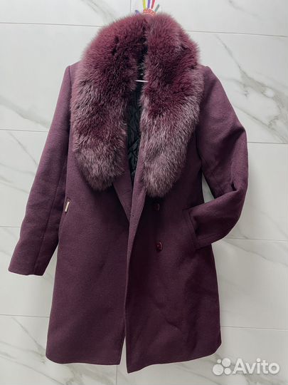 Пальто с норковым воротником