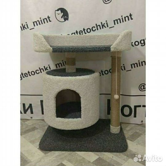 Игровой комплекс для крупных кошек с большим домом