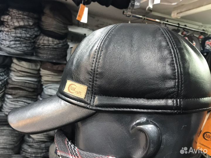 Кожаная кепка бейсболка Nick новая. Овчина