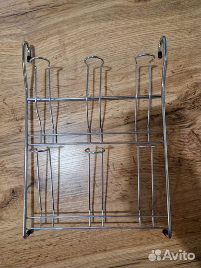 Полка на рейлинг для стаканов (хром)