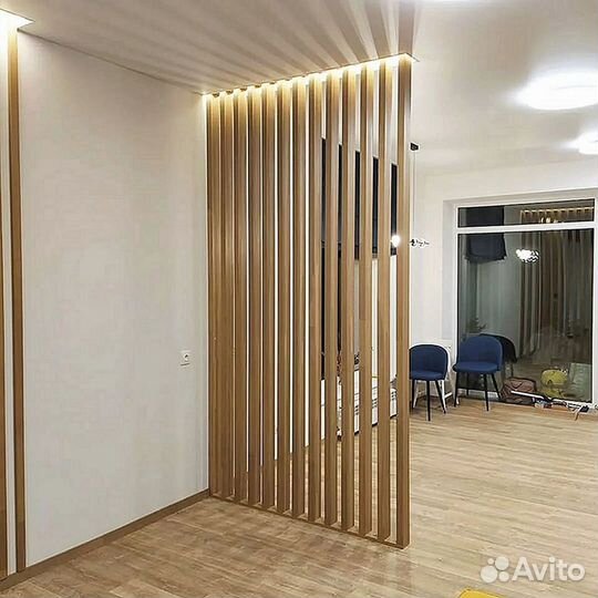 Декоративные рейки перегородка