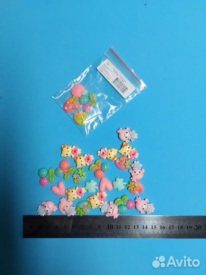 Китти, девочки, сердечки, фрукты 27 шт