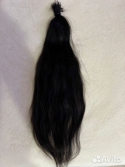 Волосы для наращивания черные 55см