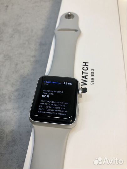 Apple Watch 3 38 mm 92% Полный Комплект