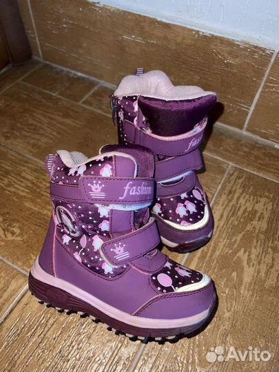 Зимние ботинки для девочки 25 размер
