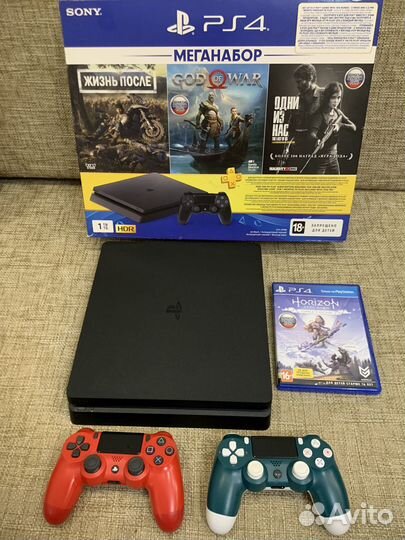 Sony PS4 slim 1tb память 2 джойстика