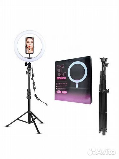 Кольцевая лампа для фото 26 см на штативе