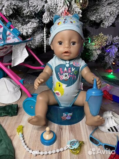 Пупс беби борн мальчик +одежда Оригинал