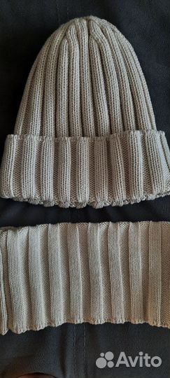 Комплект шапка бини + снуд