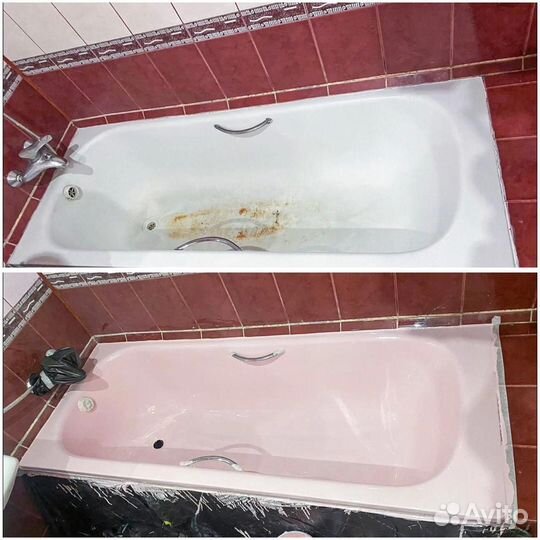 Реставрация ванн жидким акрилом и мрамором