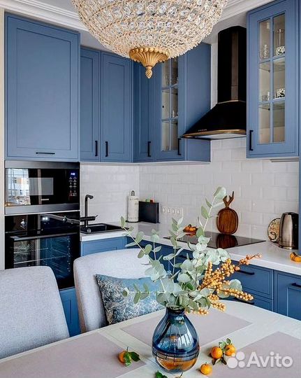 Угловая кухня с мдф фасадами