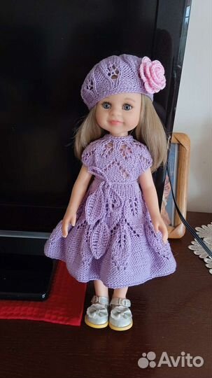Платье и берет для кукол от Паола Рейна