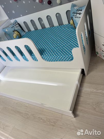 Детская кровать 80х160 манеж Skazka