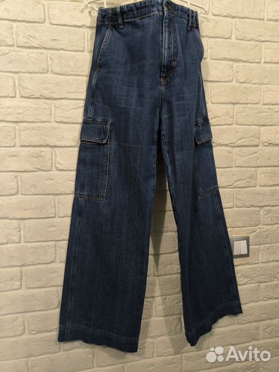 Джинсы женские широкие 46 размер