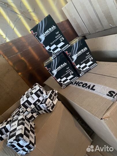 Уголь для кальяна shahcoal 25мм, оптом