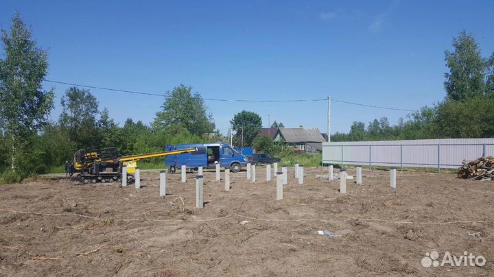 Фундамент под ключ на жб сваях