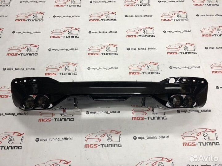 Диффузор BMW G30 M-Performance + Akrapovic black