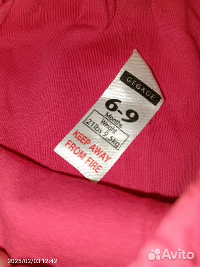 Утепленные брюки George 68 74