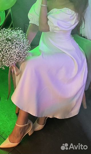 Белое платье на роспись 42, 46