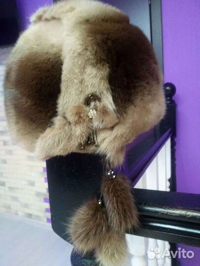 Шапка меховая натуральный мех норка