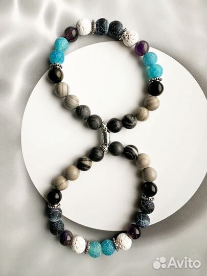 Парные браслеты с натуральными камнями