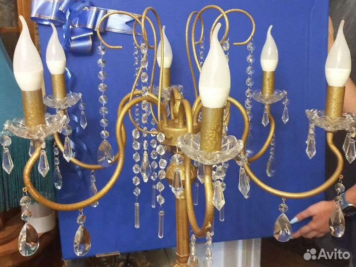 Торшер напольный с абажуром