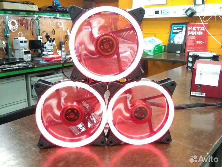 Красные и синие кулеры для пк 120mm
